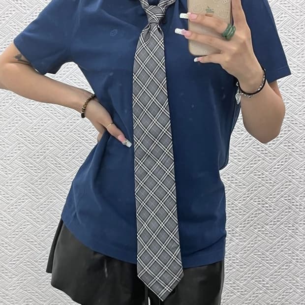 버버리 빈티지 캐주얼 모던시크 노바체크 넥타이 C13851
