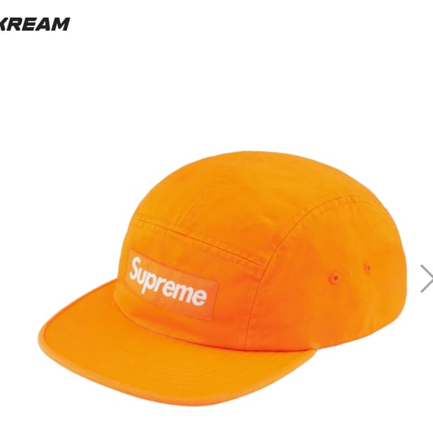 슈프림 워시드 치노 트윌 캠프캡 라이트 오렌지 - 23FW