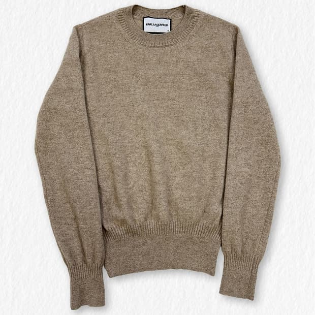 칼라거펠트 캐시미어 100% 니트 베이지