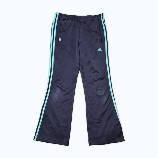 아디다스 삼선 네이비민트 부츠컷 팬츠