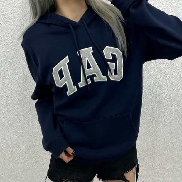 갭 센터로고 네이비 S