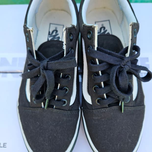 반스 올드스쿨 팝폭싱 블랙 캔버스 230