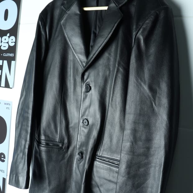 (L-XL) 브랜드빈티지 집업 바람막이 점퍼자켓 리얼레더-H34926