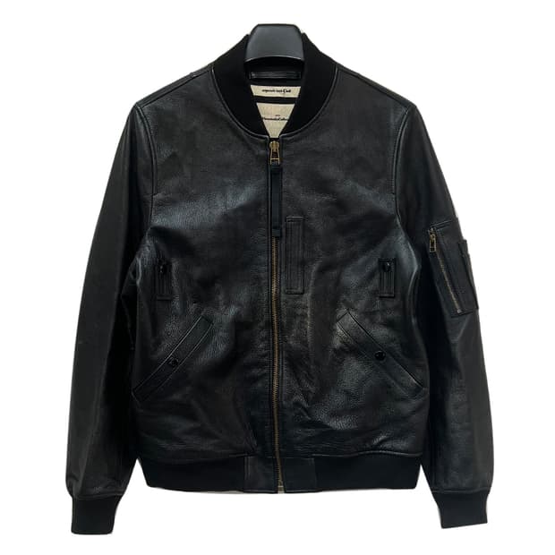 비바스튜디오 우먼스 MA-1 소가죽 레더 블루종 자켓 L