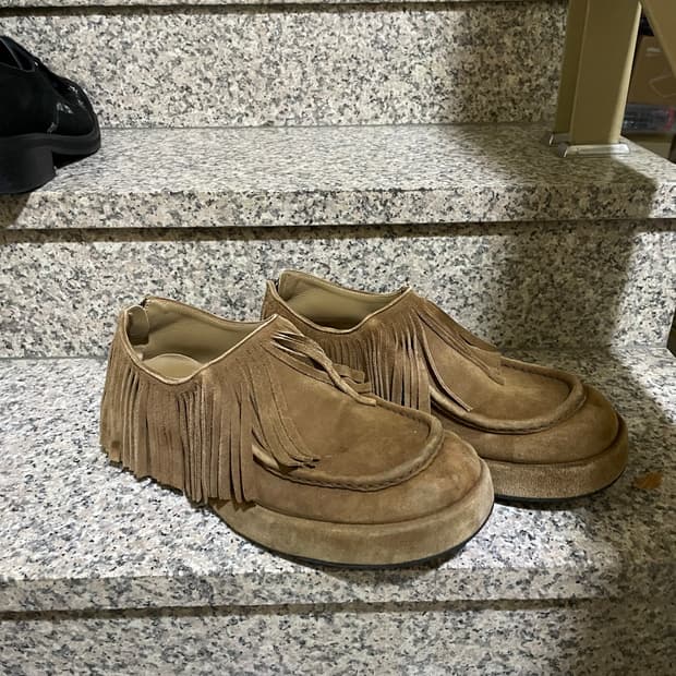 (280) 후망 웨스턴 스웨이드 로퍼 더비