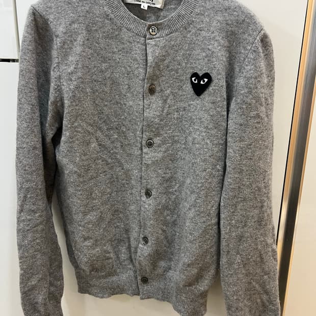 23fw 꼼데가르송 그레이여성가디건 L