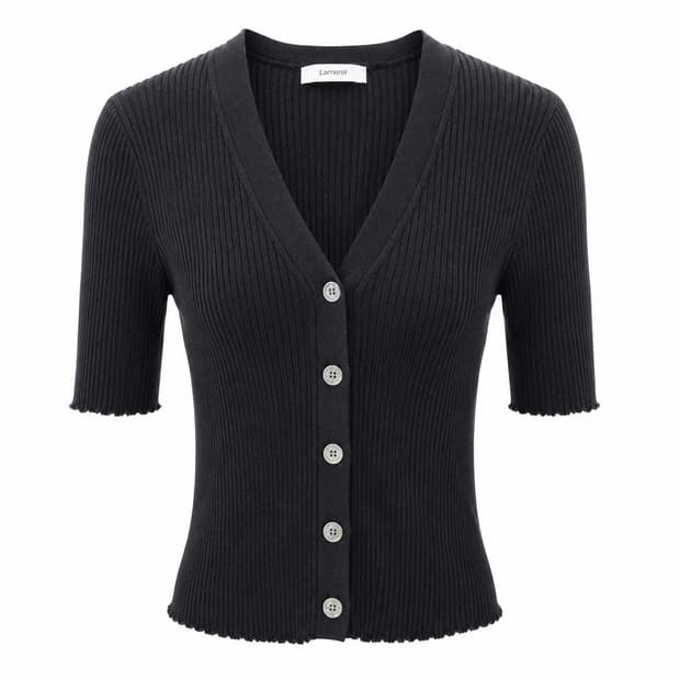 Lamerei 브이넥 가디건 블랙 Free