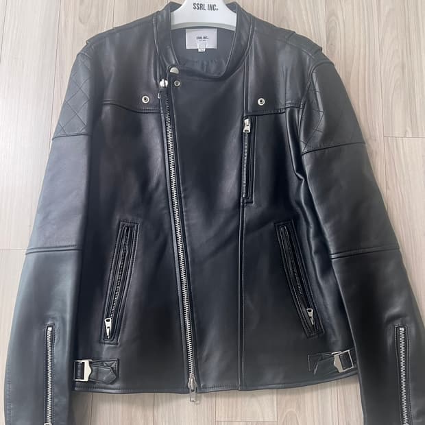 SSRLx주우재 램스킨 라이더 자켓