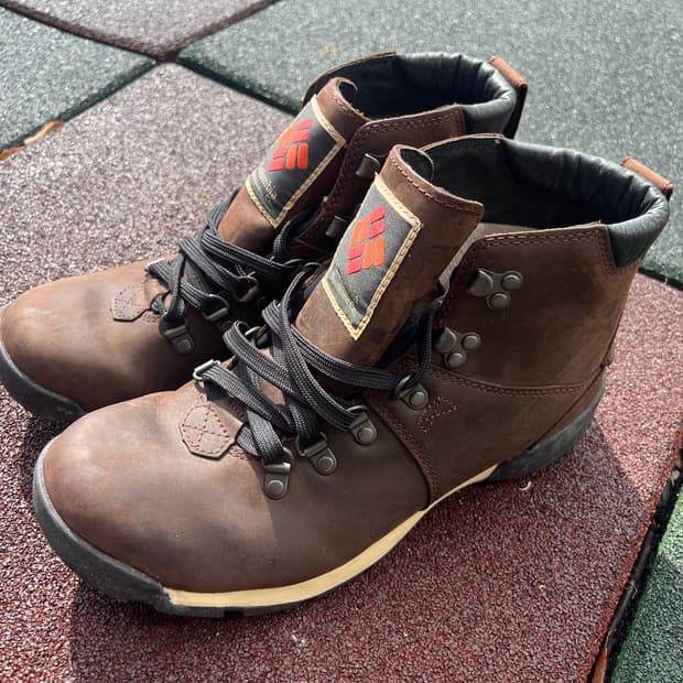 컬럼비아 브라운 레더 하이킹 등산화