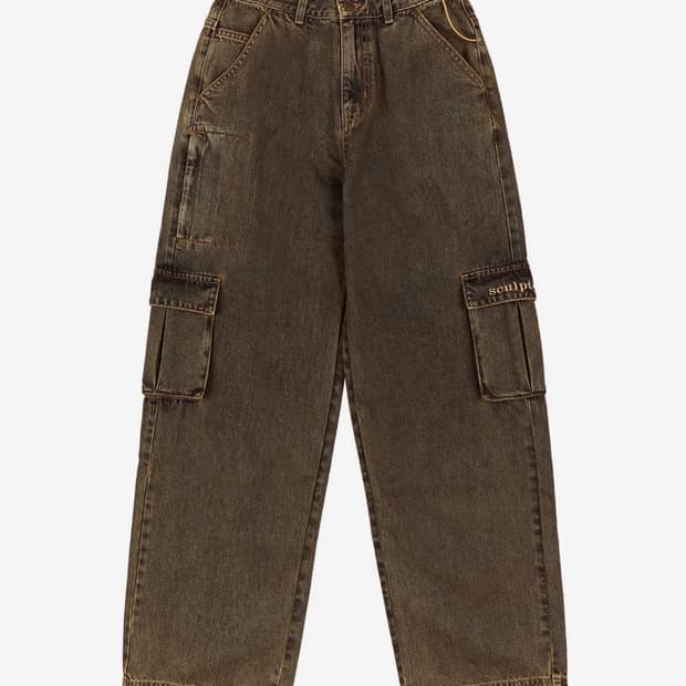 스컬프터 팬츠 Acid Cargo Jogger Pants 빈티지브라운