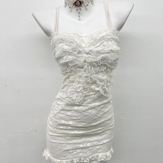 갸루 퓨어 레이스 원피스