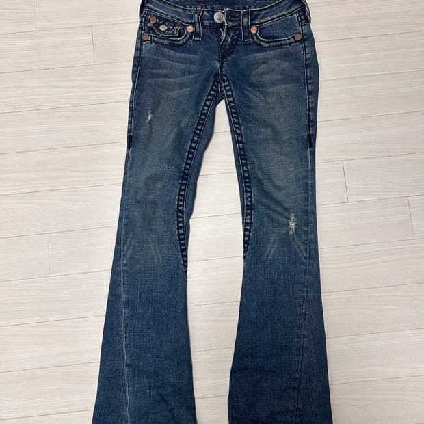 트루릴리전 로우라이즈 부츠컷 데님 팬츠 25