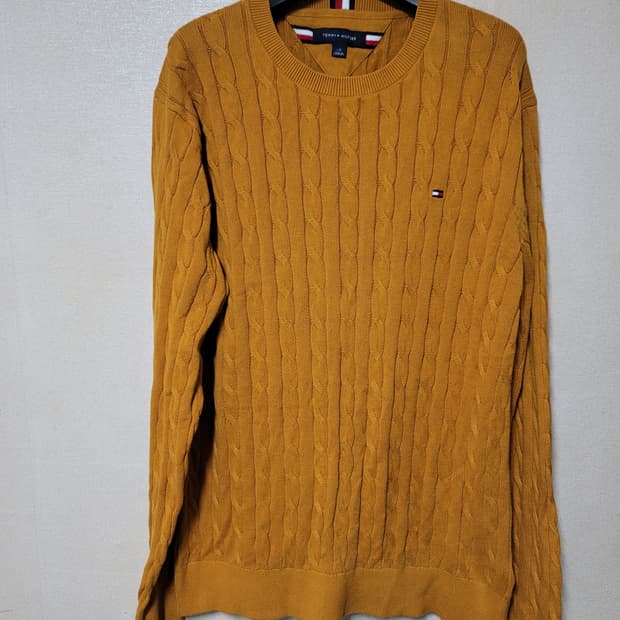 타미힐피거 케이블 코튼니트