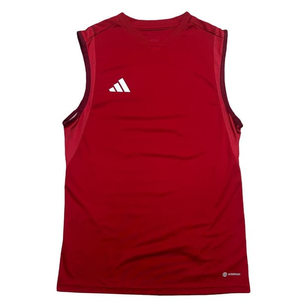ADIDAS 레드 슬리브리스 M