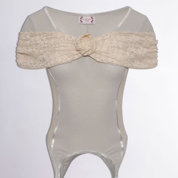 스컬프터 corset u neck tee