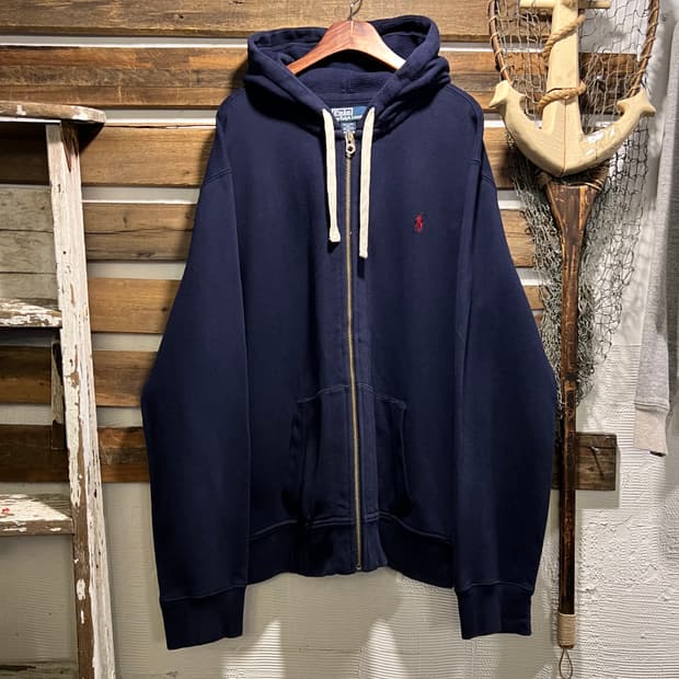 [2XL]폴로 랄프로렌 네이비 후드 집업
