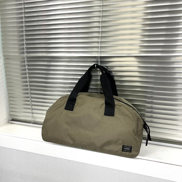 PORTER ROUND-BOSTON BAG L(Beige) 