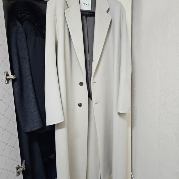 24fw 타임옴므 캐시미어 블랜드 싱글코트 105(에크루)