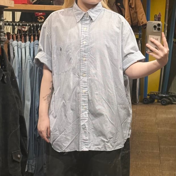 [HI] 폴로 랄프로렌 반팔셔츠 체크 스카이블루 