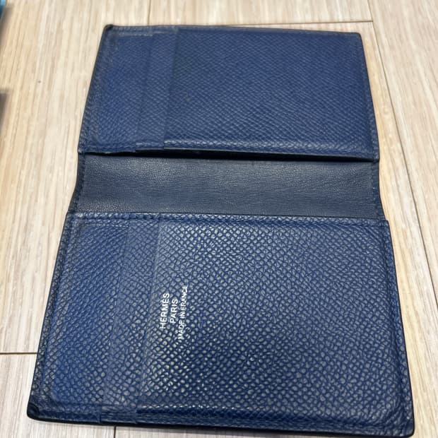 에르메스 블루 사피르 오랑쥬 카드홀더