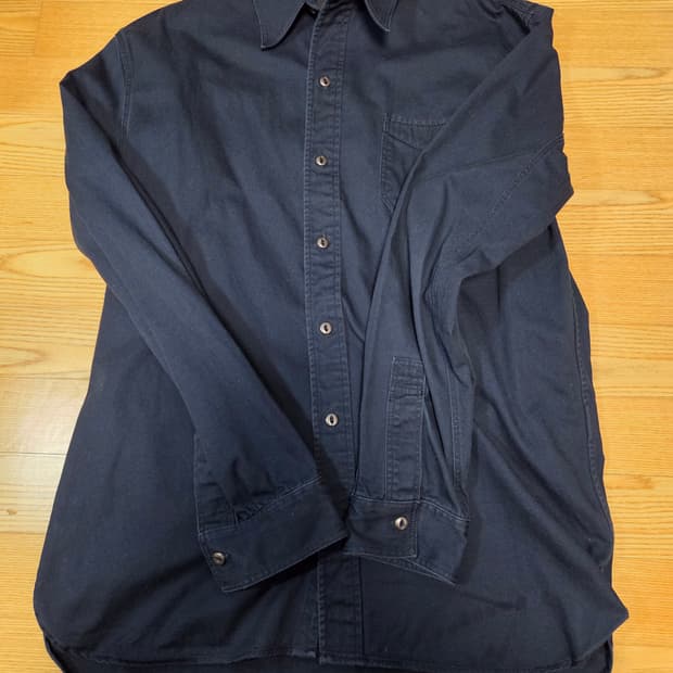 rrl 코튼린넨 네이비 셔츠 XL