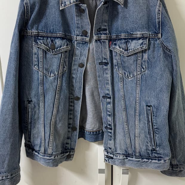 리바이스 연청 데님 트러커 청자켓 L