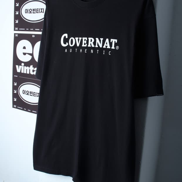 (L-XL) 커버낫 반팔 티셔츠 빅로고 블랙 오륻스쿨-H32541