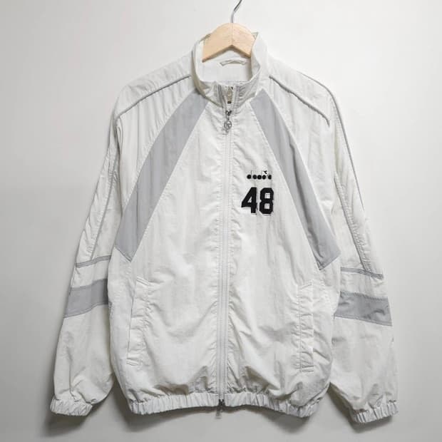 95~100 DIADORA 디아도라 우븐 자켓 바람막이 화이트 (새상품)