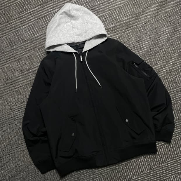 TATE 박시핏 후드 봄버 항공 자켓y 5306