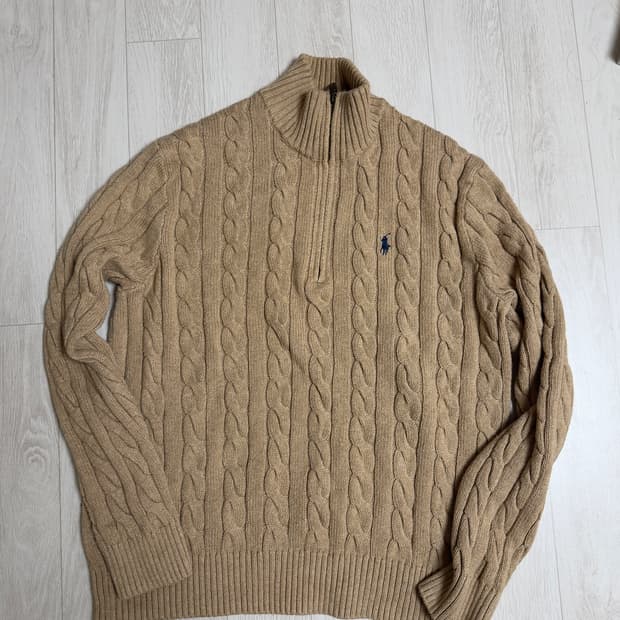 폴로 반짚업 니트
