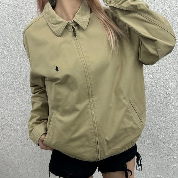 폴로 랄프로렌 네이비포니 베이지 자켓 L