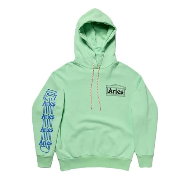 Aries 에리즈 연두색 후드티 S