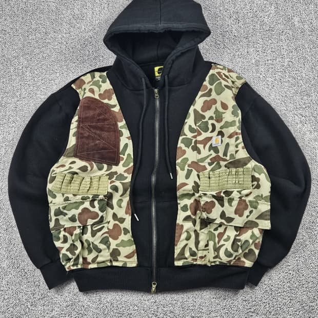 칼하트 카모베스트 아플리케 커스텀 후드집업 (상세설명참조) / 10096