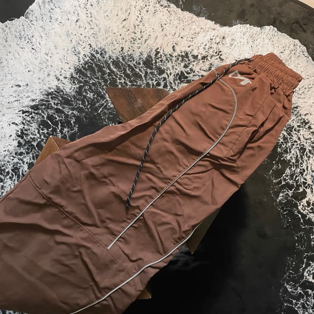 Vintage nylon training widepants