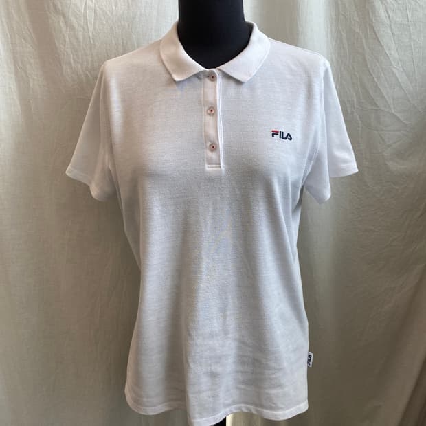 FILA 화이트 피케셔츠(L)