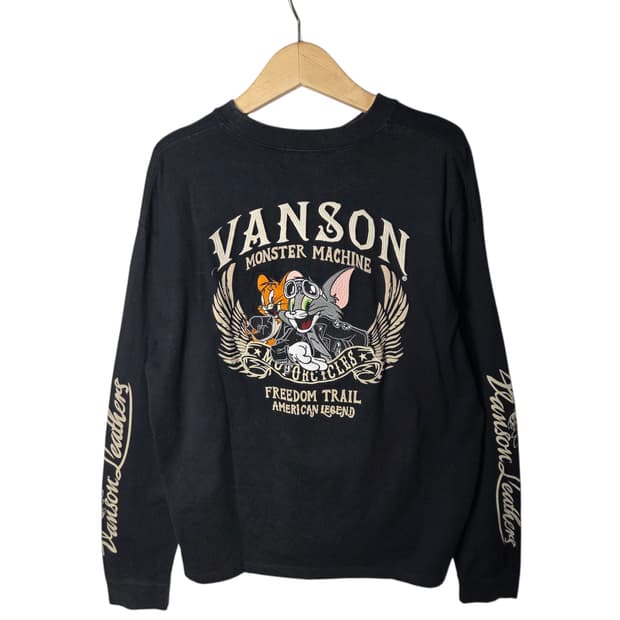 [Vanson]밴슨 톰과 제리 자수 롱슬리브