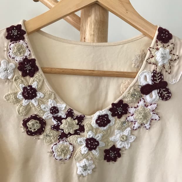 모리걸 핀터깔 뜨개 나비 티셔츠