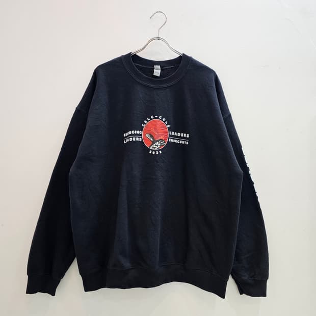 길단 블랙 맨투맨 기모 스웻셔츠 