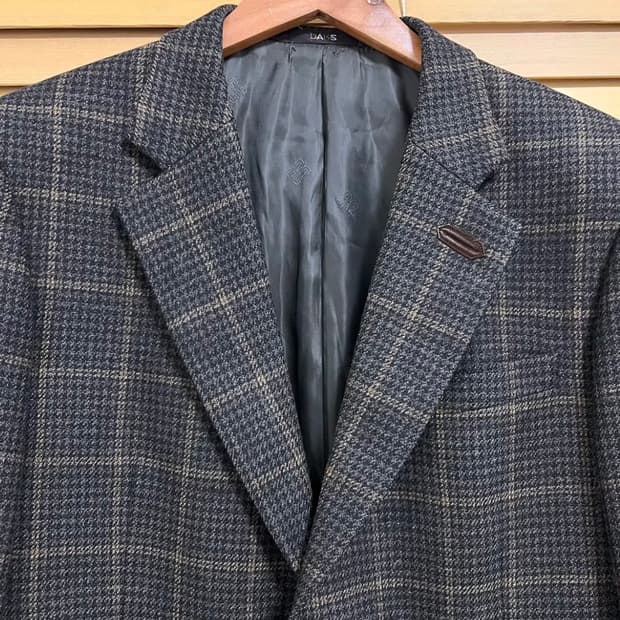 닥스 남성 카키브라운 체크 울캐시미어자켓 97-88-170