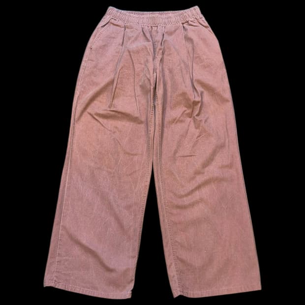 32~34인치 피그먼트워싱 면 와이드핏 밴딩팬츠