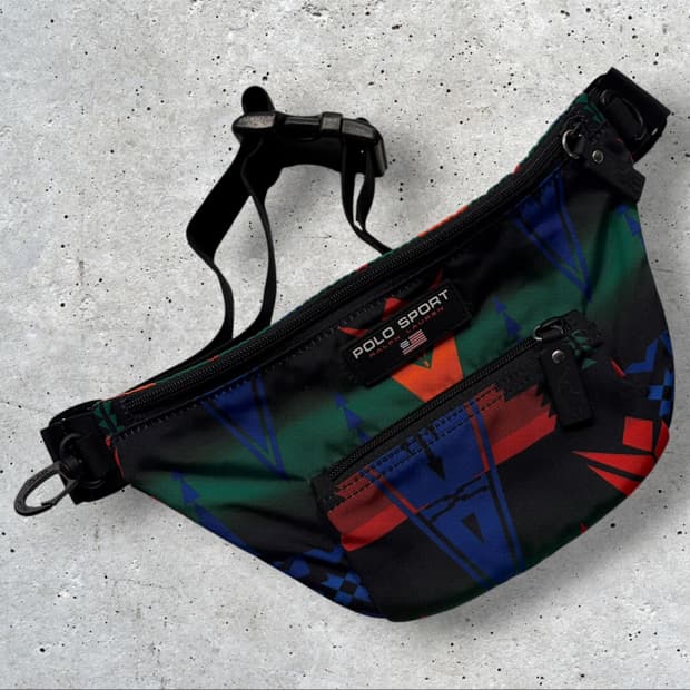 폴로 스포츠 힙색 패턴 슬링백 웨이스트백