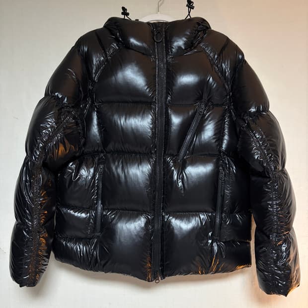 무신사 / 시티 레저 시어 립스탑 후디드 다운 숏 패딩 재킷