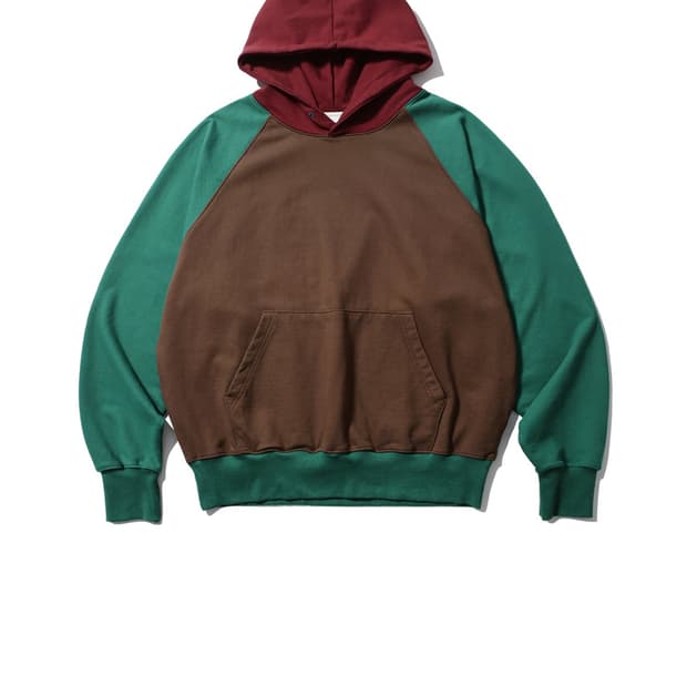 Color Block Hoodie - Brown