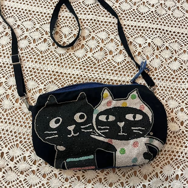 빈티지 LALA CUB 고양이 크로스백 