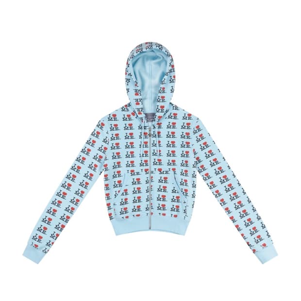 [S] 애슐리 윌리엄스 블루 크롭 후드집업 새상품