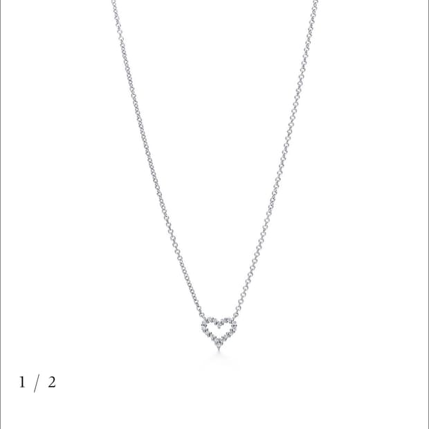 티파니앤코 하트 펜던트 엑스트라미니 다이아몬드 목걸이