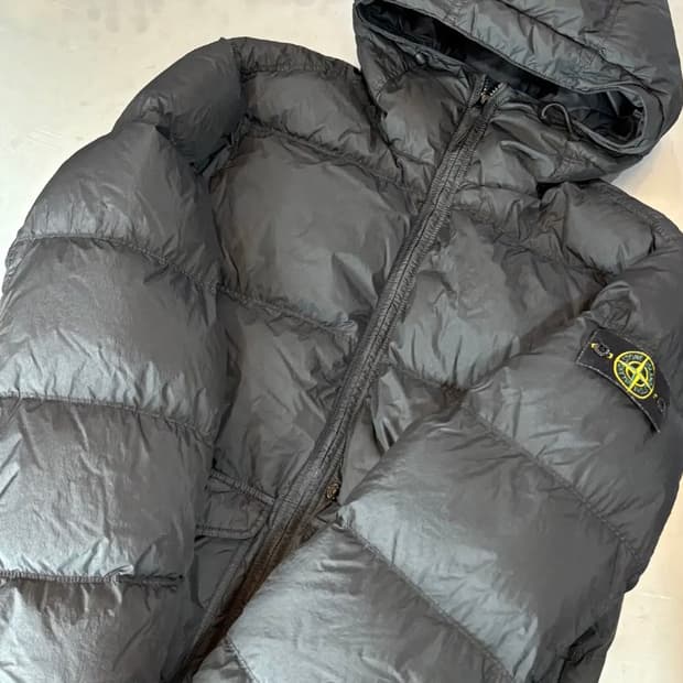 [정품] 스톤아일랜드 나일론 크링클랩스 롱패딩 XXl