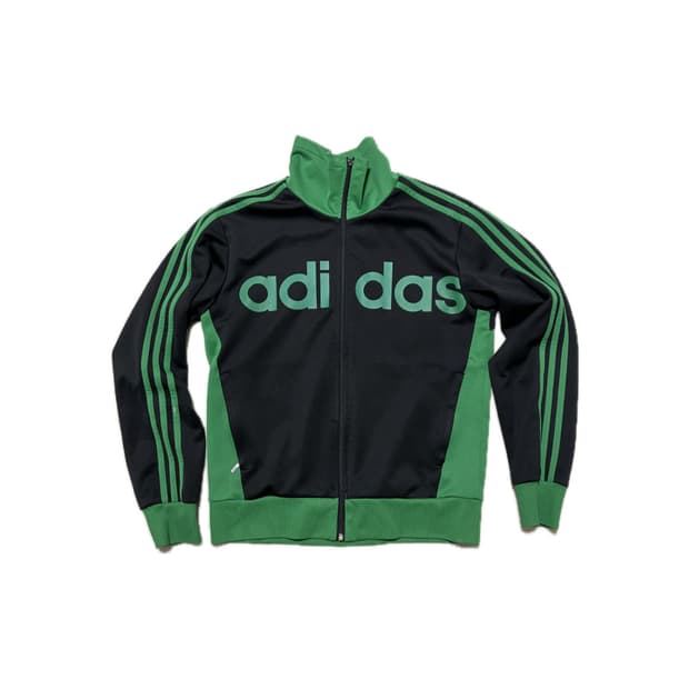 아디다스 검정 초록 져지