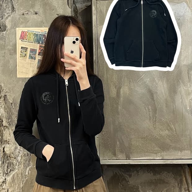 디젤 후드집업 블랙 2XS #csz634