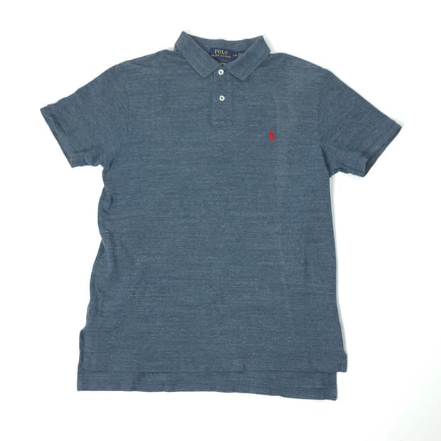 폴로 랄프로렌 커스텀핏 코튼 반팔카라티 네이비 (L)